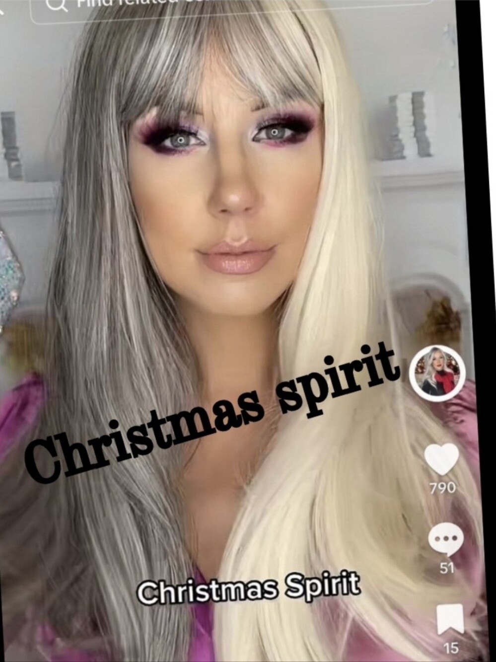 Chelsey Smith Crowns Christma Spirit Wig